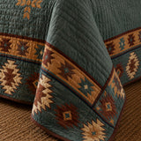 H.PAI Desert Aztec Star Quilted 3-Piece Bedding Set – Rustic Southwestern Quilted Bedding with Matching Pillow Shams