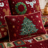 Christmas Woodland Village Quilted 3-Piece Bedding Set
