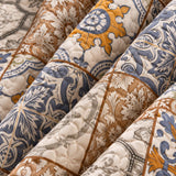 Mediterranean Tile Patchwork Quilted 3-Piece Bedding Set