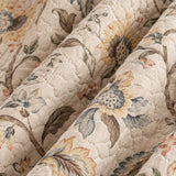 Vintage Botanical Floral Quilted 3-Piece Bedding Set
