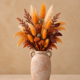 Burnt Orange Autumn Pampas Dried Flower Bouquet - Classic