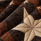 Rustic Americana Star Patchwork Quilted 3-Piece Bedding Set