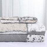 Rose Patchwork Quilted 3-Piece Bedding Set