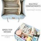 Quilted Floral Diaper Bag Tote, Lightweight Multi-purpose Mommy Handbag, Crossbody Storage Bag for Travel Shopping & Cosmetics