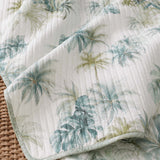 Tropical Palm Garden Quilted Blanket