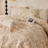 Blue Botanical Garden Quilted 3-Piece Bedding Set