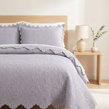 Serene Blossom 100% Cotton Floral Quilted Bedding Set