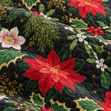 Christmas Star Patchwork Quilted 3-Piece Bedding Set