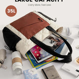 2Pcs Quilted Puffer Tote Bag