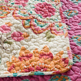 Boho Colorful Paisley Floral Patchwork Quilted 3‑Piece Bedding Set