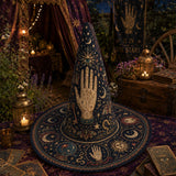 H.PAI Mystic Moon Handcrafted Quilted Witch Hat