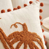 Three Pumpkin Tufted Lumbar Pillow Cover