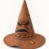 Grumpy Enchanted Wizard Gothic Handcrafted Quilted Witch Hat