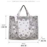 Vintage Bandana Paisley Quilted Tote Bag