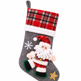 Festive Christmas Character Plaid Stockings