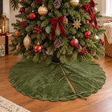 Scalloped Velvet Christmas Tree Skirt