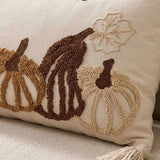Autumn Pumpkin Punch Needle Lumbar Pillow Cover