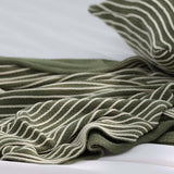 Classic Stripe Knitted Throw Blanket & Pillow Cover Set