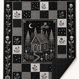 Haunted Moon Cottage Vintage Patchwork Quilted Blanket