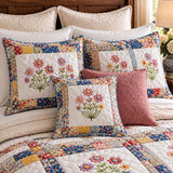 Wildflower Cottage Patchwork Quilted 3-Piece Bedding Set