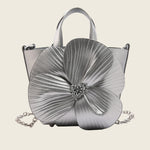 Camellia Flower Bucket Bag Elegant Floral Party Handbag