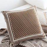 Geometric Knit Throw Blanket & Pillow Cover Set