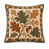Autumn Oak Leaves & Acorn Quilted Pillow Cover