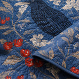 Raven Moonlight Garden Quilted 3-Piece Bedding Set