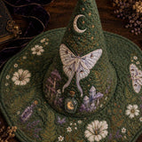 H.PAI Moonlit Butterfly Mystic Garden Quilted Witch Hat