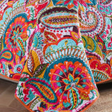 Vibrant Paisley Garden Quilted 3-Piece Bedding Set
