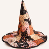 H.PAI Cute Halloween Patchwork Handcrafted Quilted Witch Hat