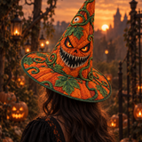 Pumpkin Vine Demon Gothic Handcrafted Quilted Witch Hat