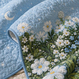 H.PAI Raven Moonlit Meadow Quilted 3-Piece Bedding Set