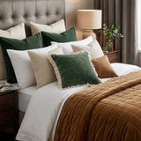 Sage Green Chenille Fringe Throw Pillow Cover