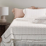 Petite Bow Ruffle Quilted 3-Piece Bedding Set