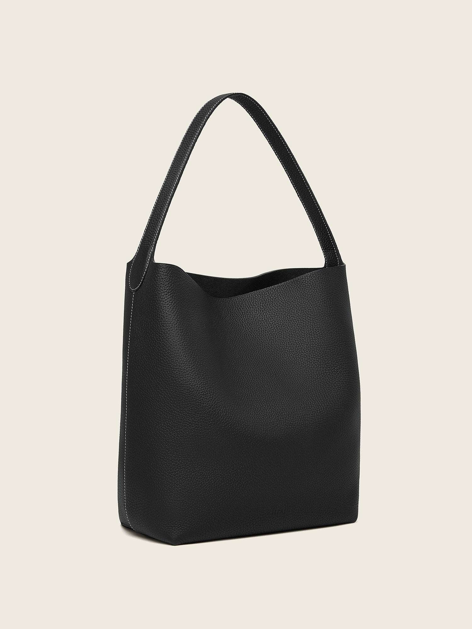 Hpai Medium Binah Bucket Bag in Leather - Black
