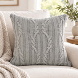 Classic Cable Knitted Pillow Cover