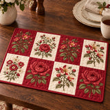 Vintage Floral Patchwork Printed Quilted Table Runner