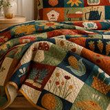 Garden Harvest Patchwork Quilted 3-Piece Bedding Set