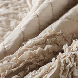 Neutral Textured Circles Quilted 3-Piece Bedding Set