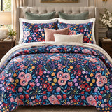Wildflower Garden Reversible 100% Cotton Quilted 3-Piece Bedding Set