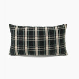 Dark Green Tartan Lumbar Pillow Cover