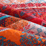 Sunset Folk Floral Quilted 3-Piece Bedding Set