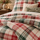 Christmas Plaid Quilted 3-Piece Bedding Set