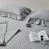 Petite Bow Ruffle Quilted 3-Piece Bedding Set