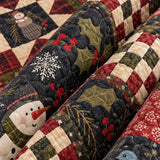 Product Title Let It Snow Woodland Patchwork Quilted 3-Piece Bedding Set
