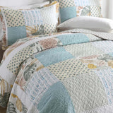 Botanical Garden Patchwork Quilted 3-Piece Bedding Set