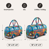 Hippie Peace Joy Quilted Duffle Bag