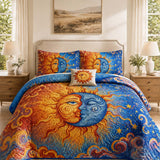 Sun Moon Celestial Dream Quilted 3-Piece Bedding Set