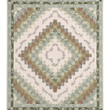 Sage Floral Patchwork Embroidered 100% Cotton Quilted 3-Piece Bedding Set